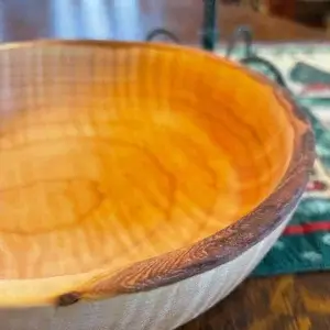 Live Edge Curly Maple Bowl - Image 3